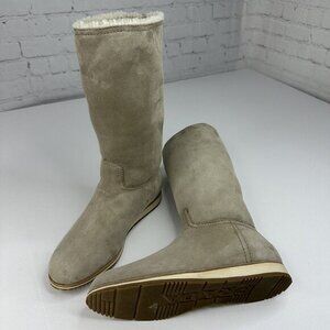 Prada Women's Calzature Donna Montone Fango Suede Sherpa Boots EU 37.5 / US‎ 7